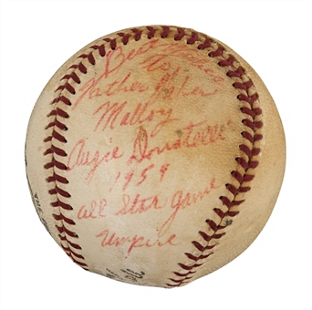 1959 Augie Donatelli NL Umpire Game Used and Signed Official Warren Giles National League All Star Game Used Baseball (MEARS & PSA/DNA)